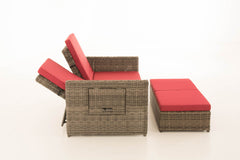 Sofa Ancona Rubinrot 5mm - grau-meliert