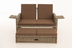 Sofa Ancona Terrabraun 5mm - grau-meliert