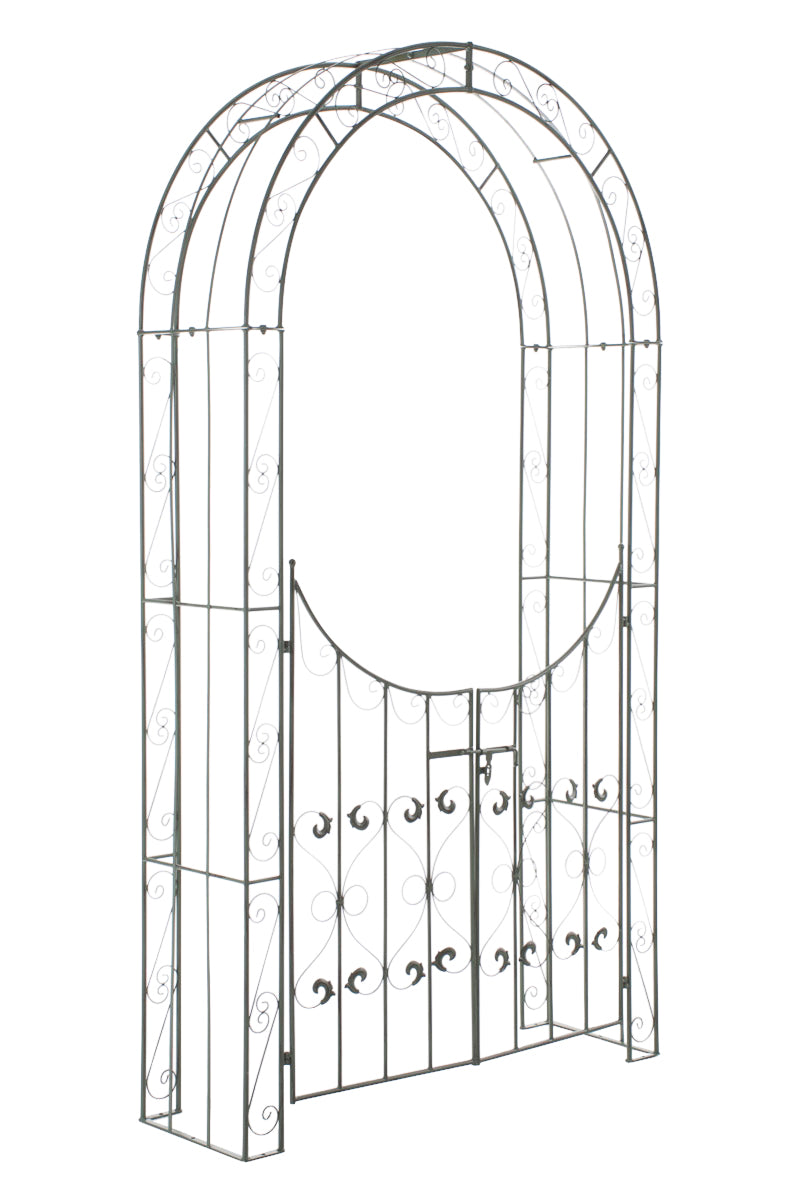 Rosenbogen m. Tor Sina - antik-grün