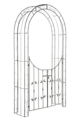 Rosenbogen m. Tor Sina - antik-grün