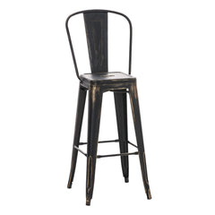 Barhocker Aiden antik - schwarz-gold - InfinityMarket
