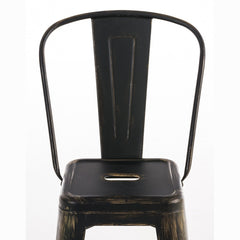 Barhocker Aiden antik - schwarz-gold - InfinityMarket