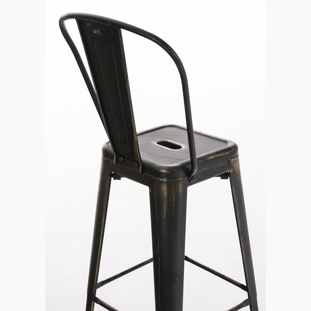 Barhocker Aiden antik - schwarz-gold - InfinityMarket