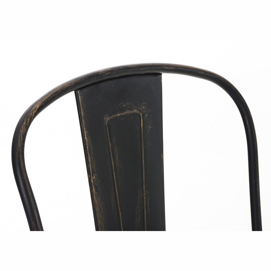 Barhocker Aiden antik - schwarz-gold - InfinityMarket
