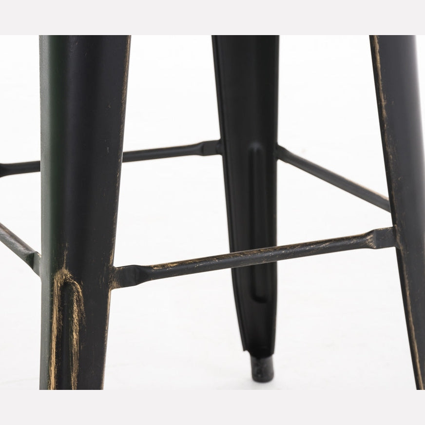 Barhocker Aiden antik - schwarz-gold - InfinityMarket
