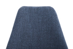 Stuhl Pegleg Stoff Rund weiß - blau