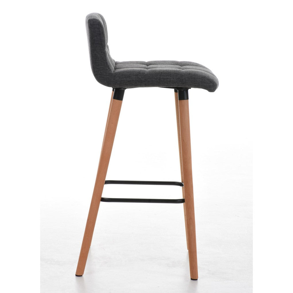 Barhocker Lincoln Stoff - hellgrau - InfinityMarket