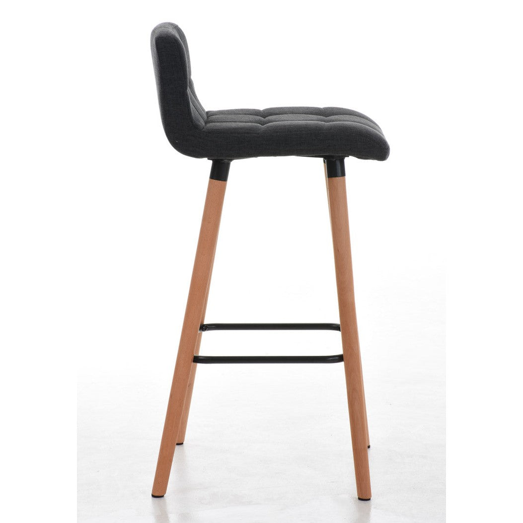 Barhocker Lincoln Stoff - dunkelgrau - InfinityMarket