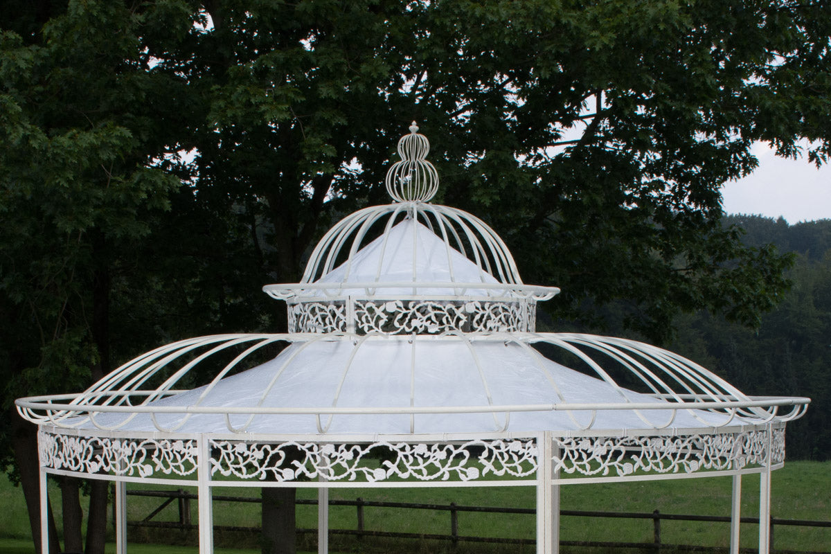 Dach für Luxus Pavillon Romantik 350 cm - weiß