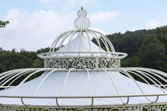 Dach für Luxus Pavillon Romantik 350 cm - weiß