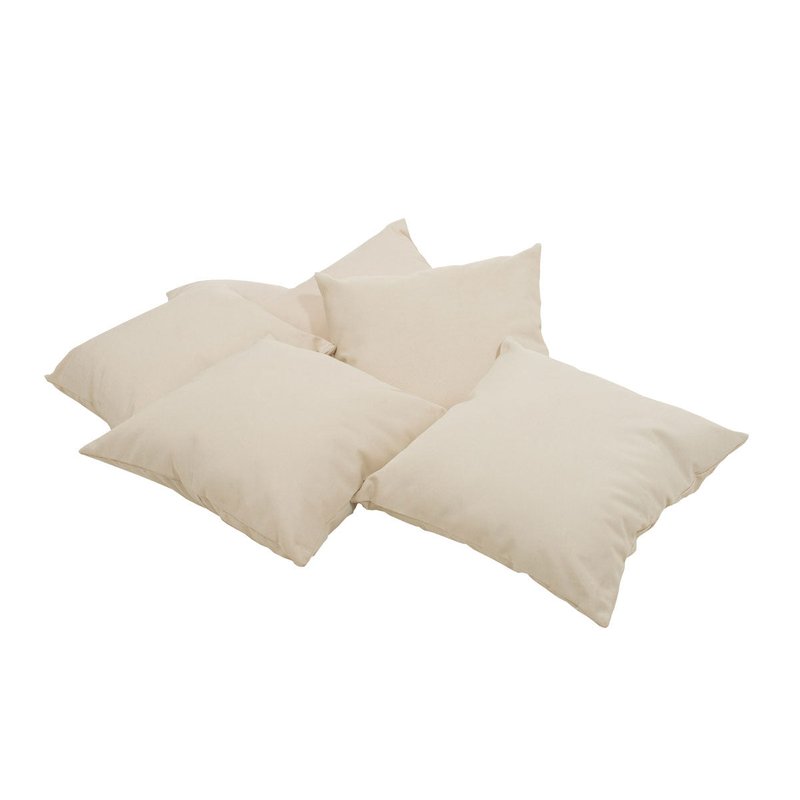 6x Deko-Kissen 45x45 cm - cremeweiß