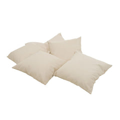 6x Deko-Kissen 45x45 cm - cremeweiß