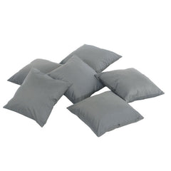 6x Deko-Kissen 45x45 cm - eisengrau