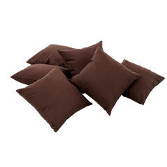 6x Deko-Kissen 45x45 cm - terrabraun