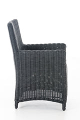 Stuhl Fontana / Sankt Marlo Cremeweiss 5mm - schwarz