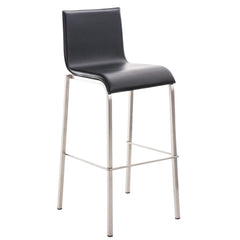 Barhocker Avola Leder Flach E78 - schwarz - InfinityMarket
