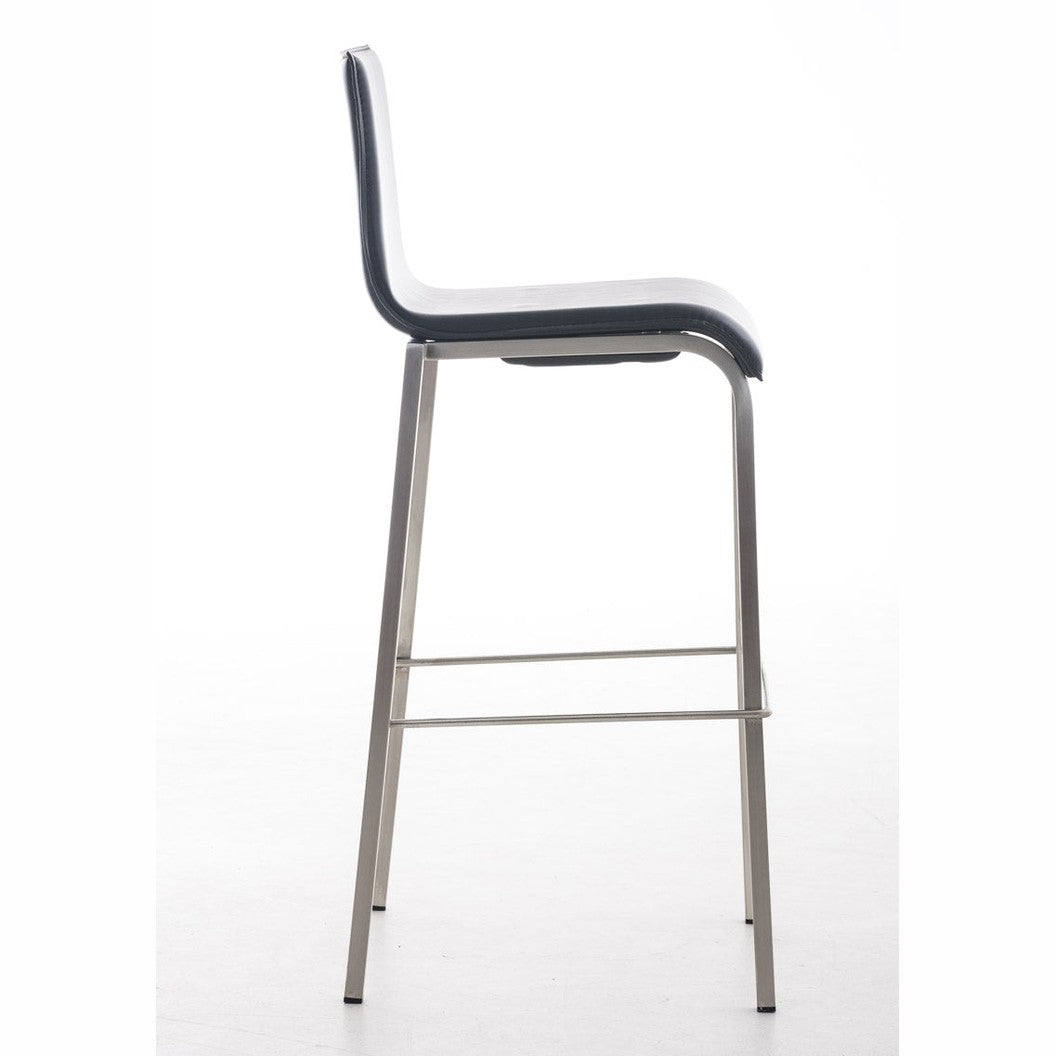 Barhocker Avola Leder Flach E78 - schwarz - InfinityMarket