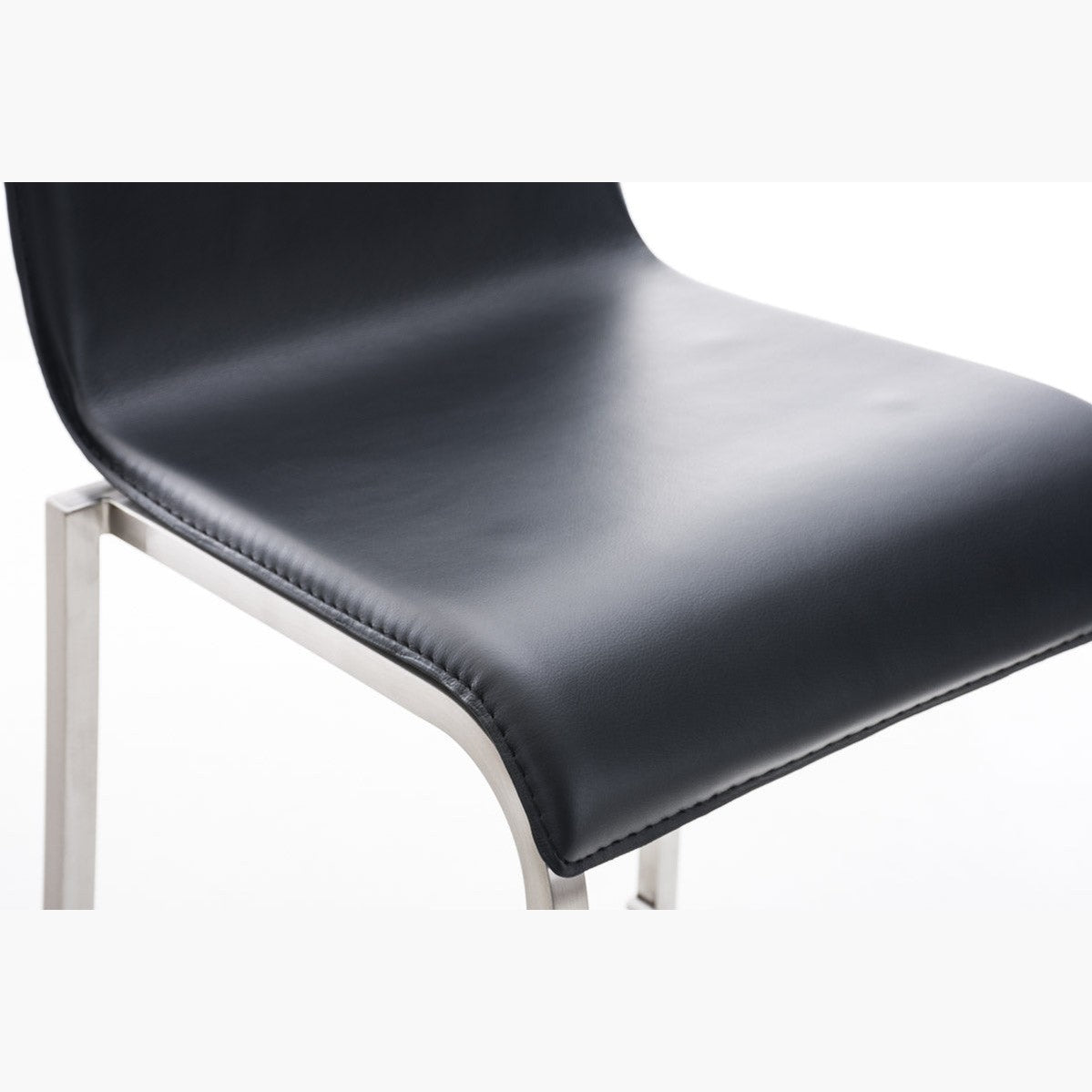 Barhocker Avola Leder Flach E78 - schwarz - InfinityMarket