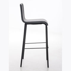 Barhocker Avola Leder Flach B78 - schwarz - InfinityMarket