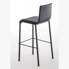 Barhocker Avola Leder Flach B78 - schwarz - InfinityMarket