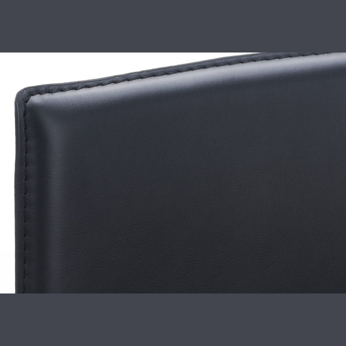 Barhocker Avola Leder Flach B78 - schwarz - InfinityMarket