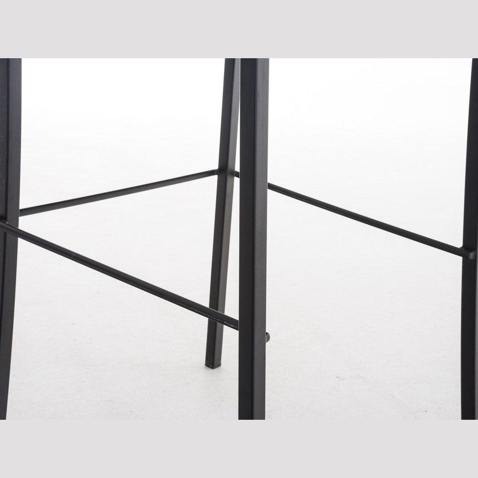 Barhocker Avola Leder Flach B78 - schwarz - InfinityMarket