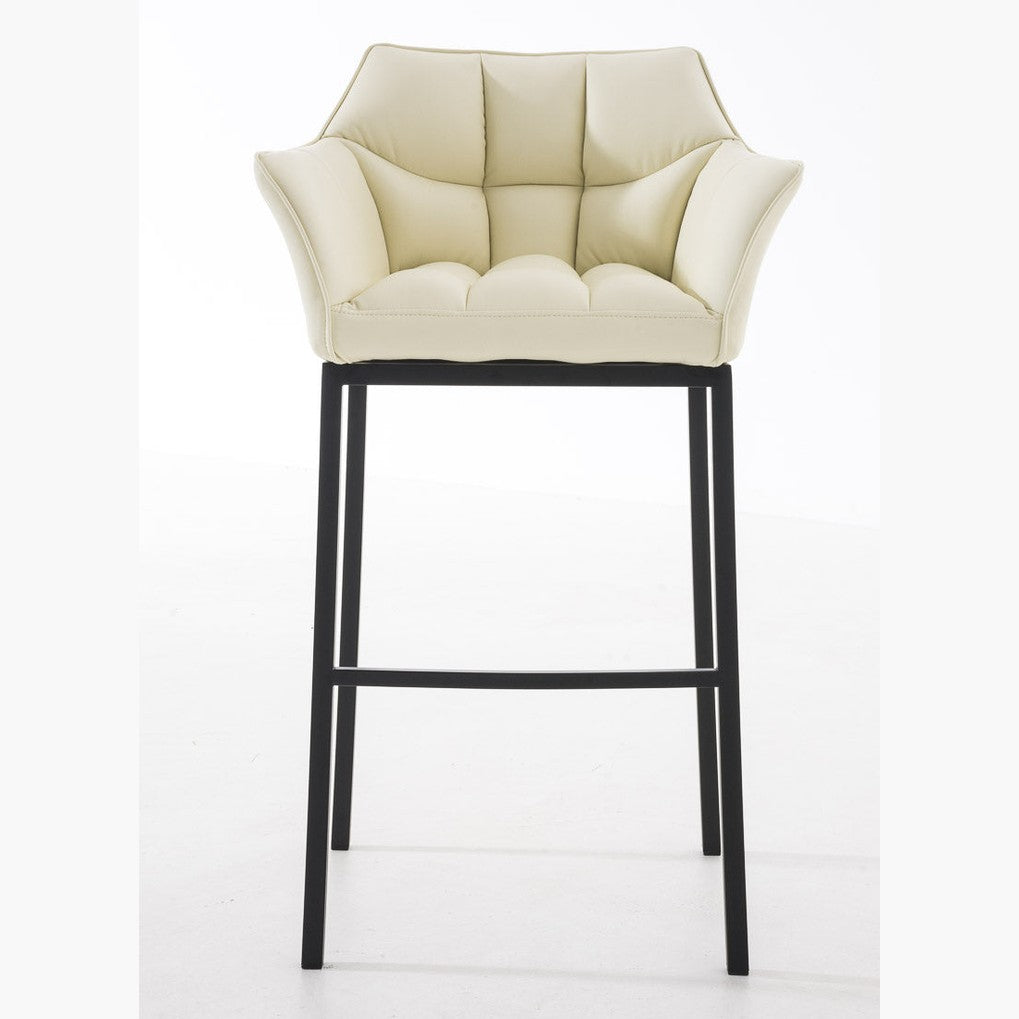 Barhocker Damaso B mit 4-Fuß Gestell - creme - InfinityMarket