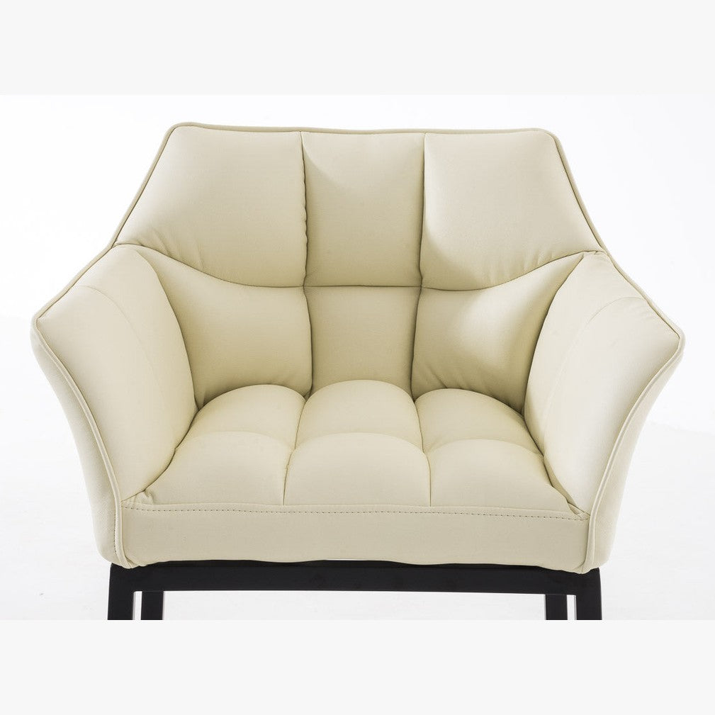 Barhocker Damaso B mit 4-Fuß Gestell - creme - InfinityMarket
