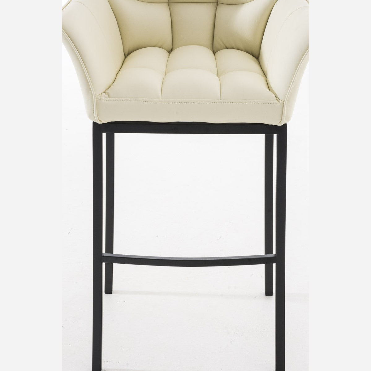 Barhocker Damaso B mit 4-Fuß Gestell - creme - InfinityMarket