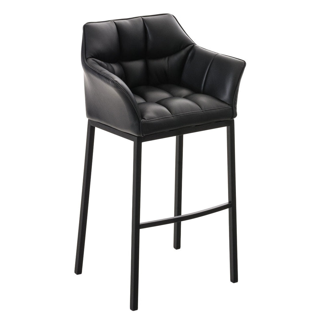 Barhocker Damaso B mit 4-Fuß Gestell - schwarz - InfinityMarket