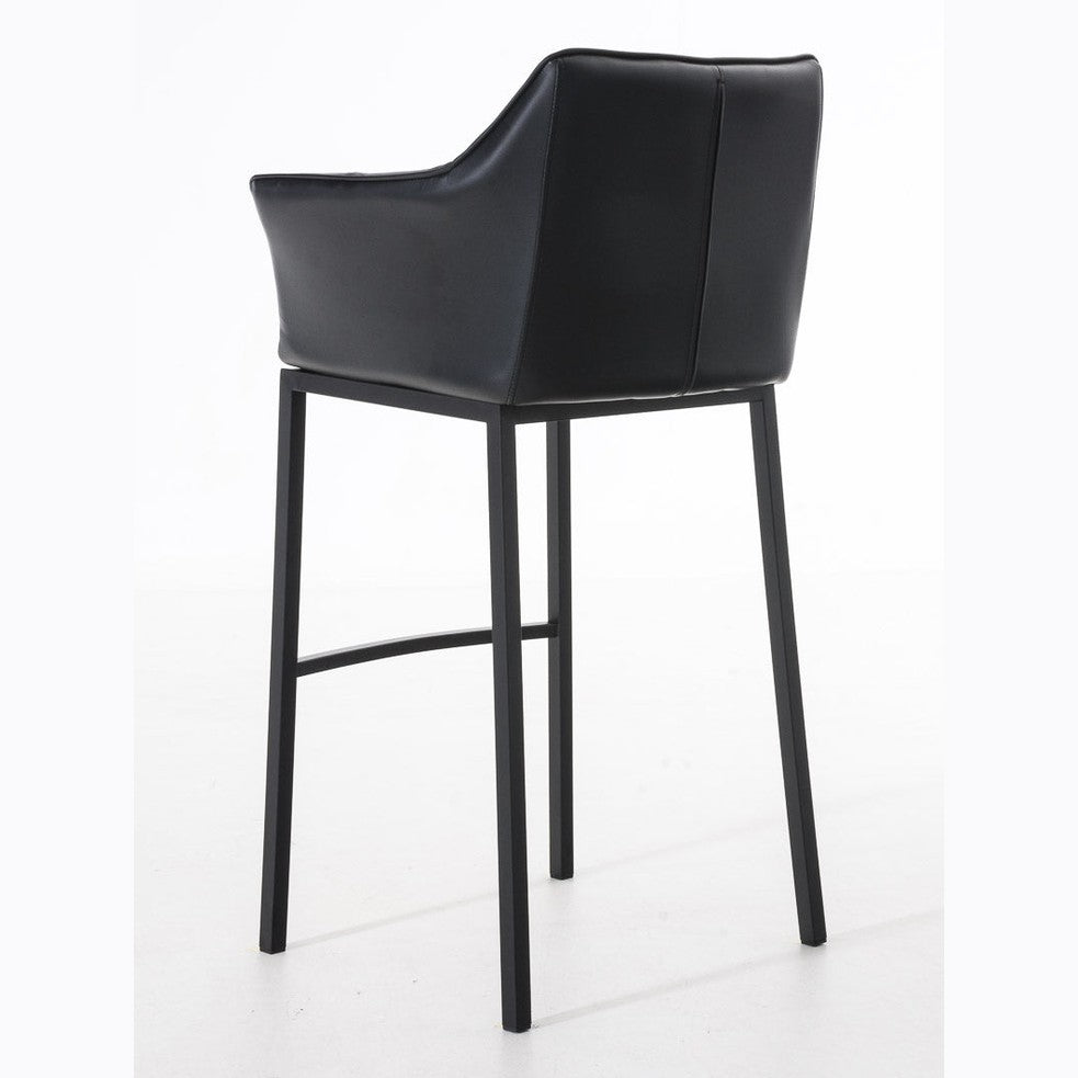 Barhocker Damaso B mit 4-Fuß Gestell - schwarz - InfinityMarket