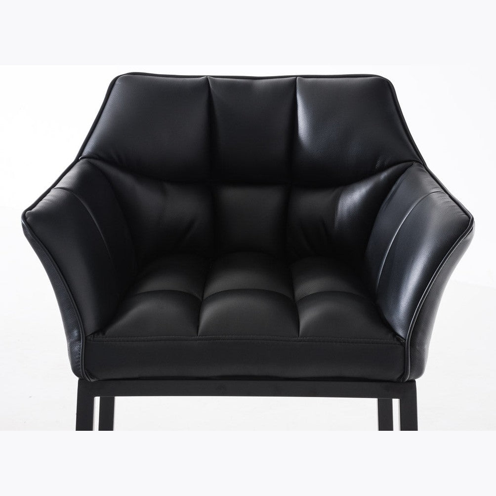 Barhocker Damaso B mit 4-Fuß Gestell - schwarz - InfinityMarket