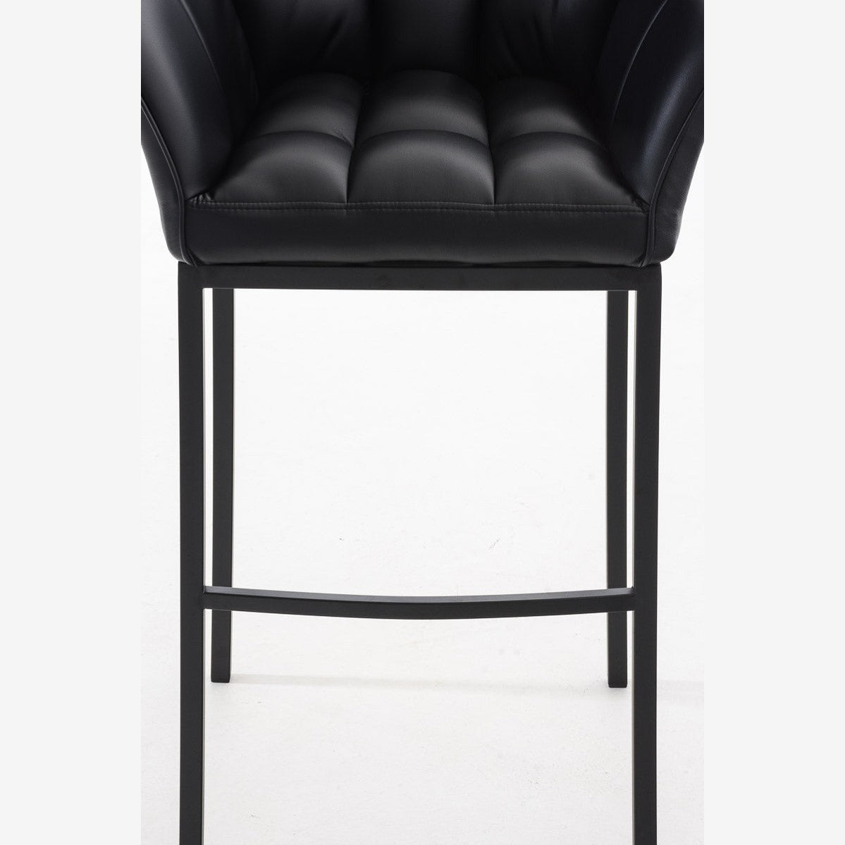 Barhocker Damaso B mit 4-Fuß Gestell - schwarz - InfinityMarket