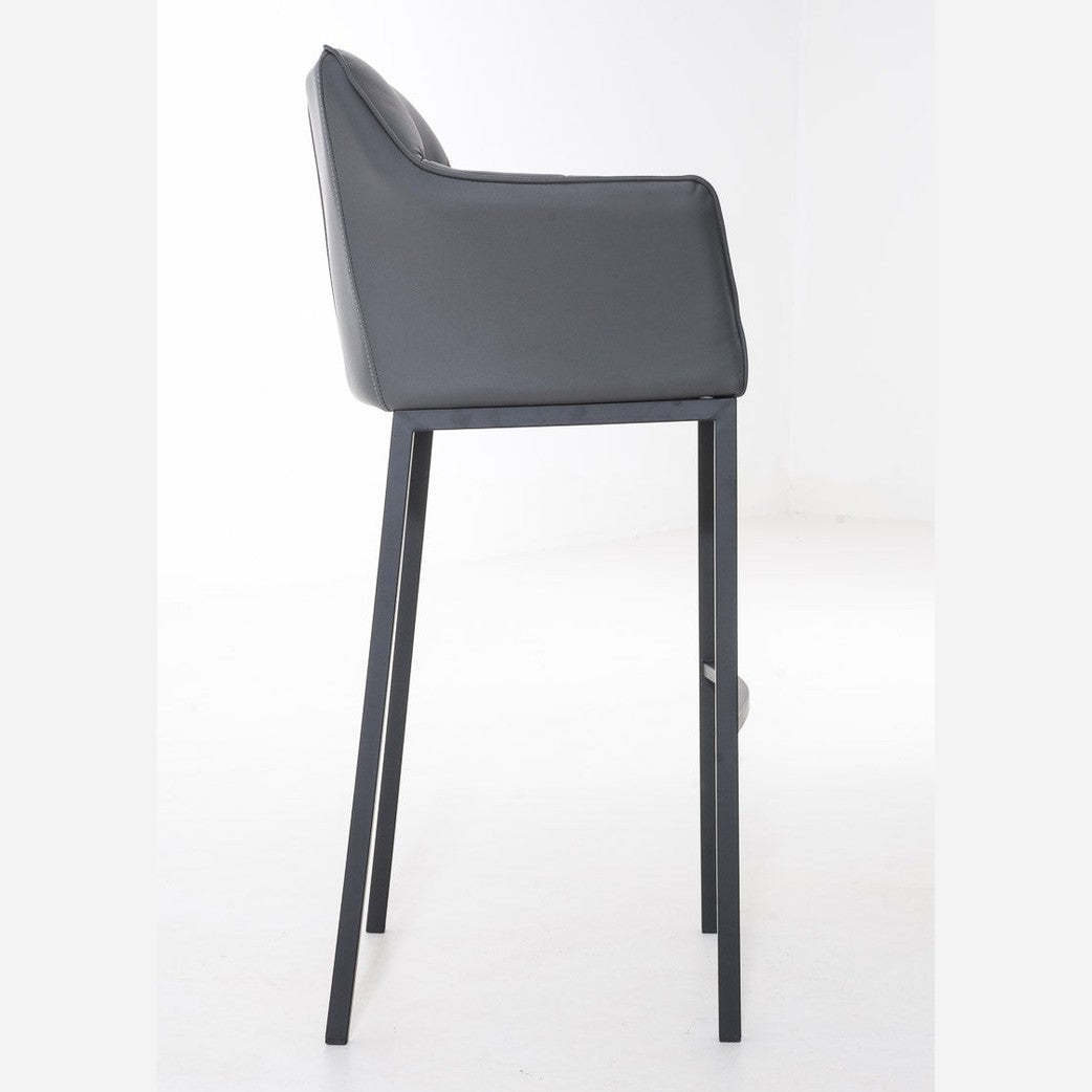Barhocker Damaso B mit 4-Fuß Gestell - grau - InfinityMarket