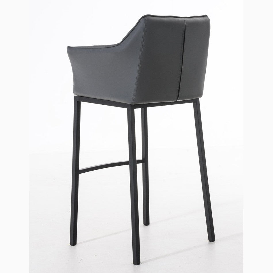 Barhocker Damaso B mit 4-Fuß Gestell - grau - InfinityMarket