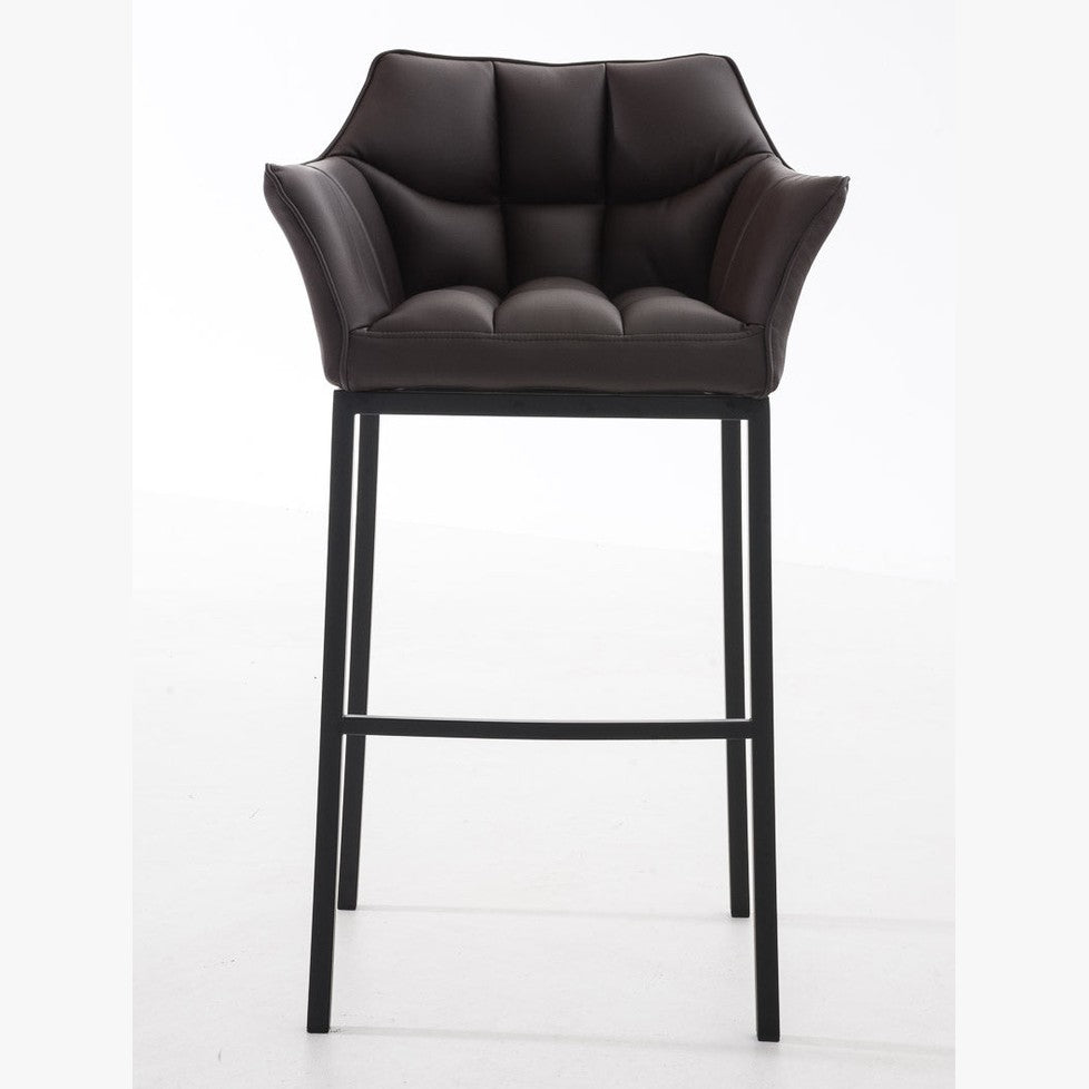 Barhocker Damaso B mit 4-Fuß Gestell - braun - InfinityMarket