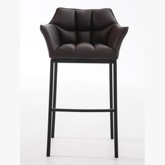 Barhocker Damaso B mit 4-Fuß Gestell - braun - InfinityMarket