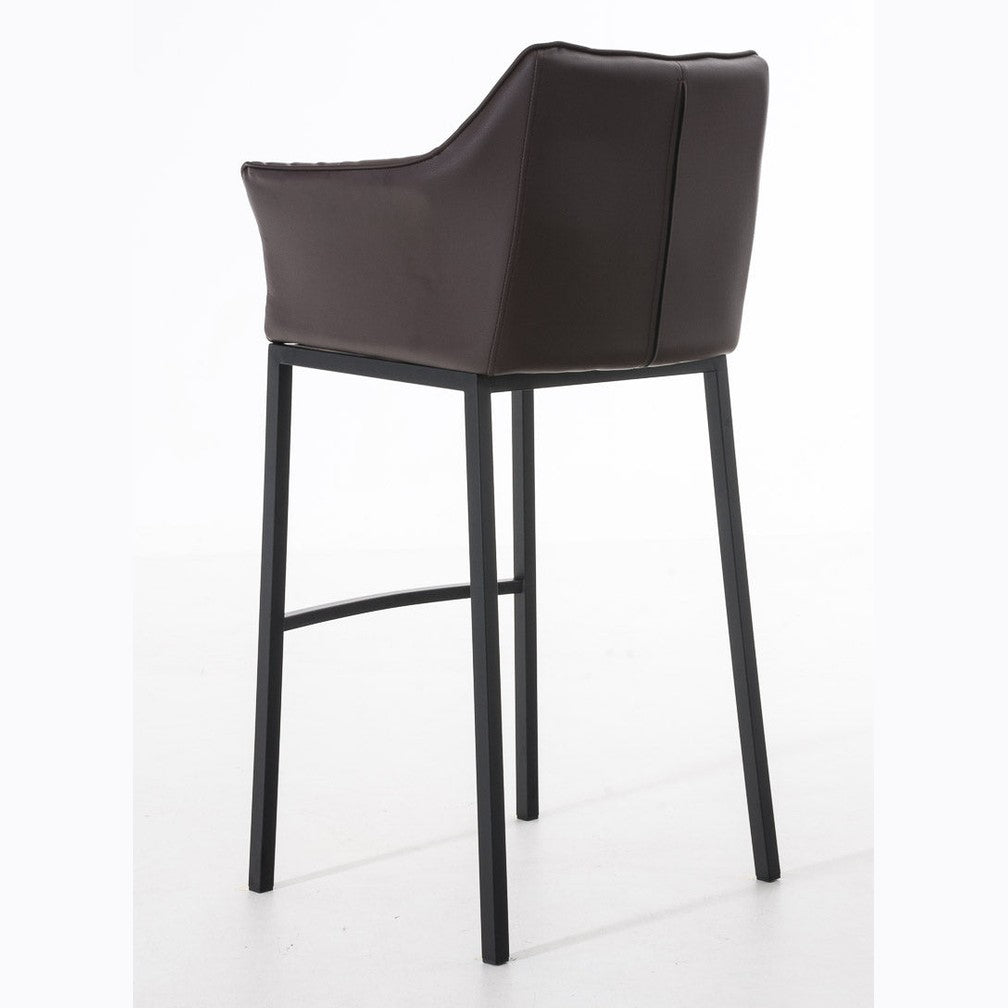 Barhocker Damaso B mit 4-Fuß Gestell - braun - InfinityMarket