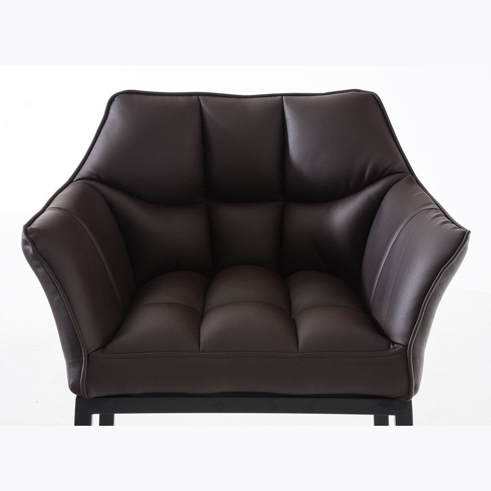 Barhocker Damaso B mit 4-Fuß Gestell - braun - InfinityMarket