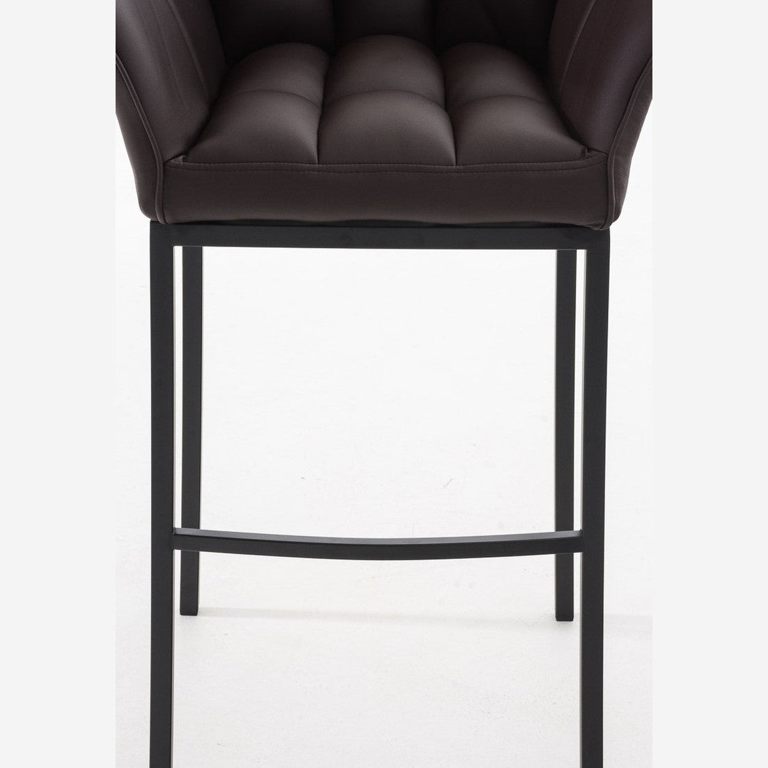 Barhocker Damaso B mit 4-Fuß Gestell - braun - InfinityMarket