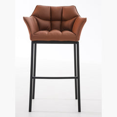 Barhocker Damaso B mit 4-Fuß Gestell - hellbraun - InfinityMarket