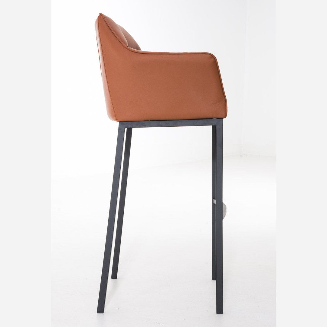 Barhocker Damaso B mit 4-Fuß Gestell - hellbraun - InfinityMarket