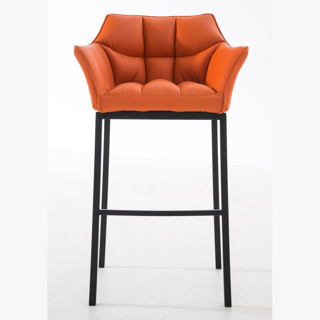 Barhocker Damaso B mit 4-Fuß Gestell - orange - InfinityMarket