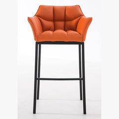 Barhocker Damaso B mit 4-Fuß Gestell - orange - InfinityMarket