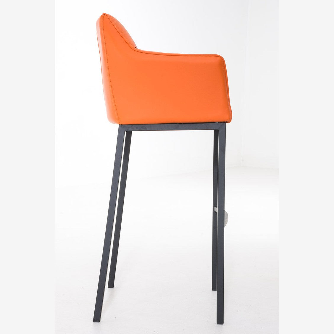 Barhocker Damaso B mit 4-Fuß Gestell - orange - InfinityMarket