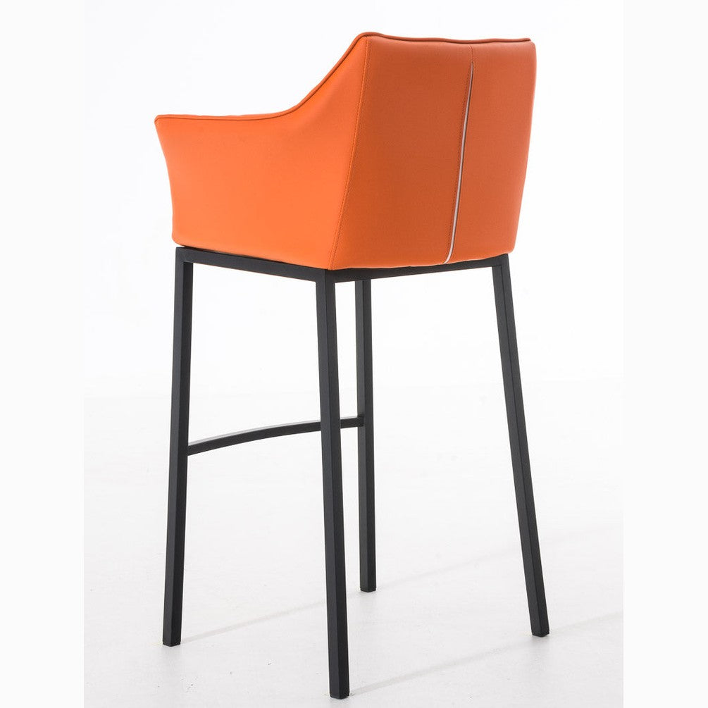 Barhocker Damaso B mit 4-Fuß Gestell - orange - InfinityMarket