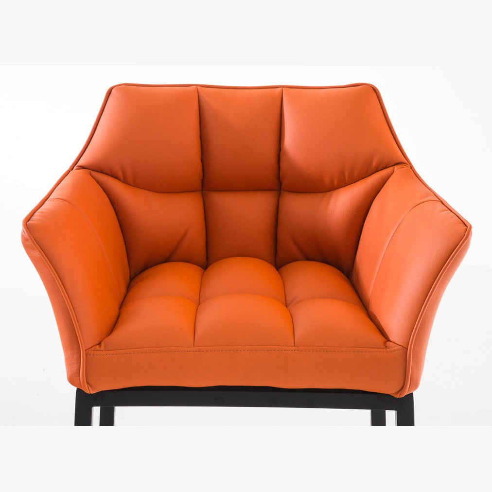 Barhocker Damaso B mit 4-Fuß Gestell - orange - InfinityMarket