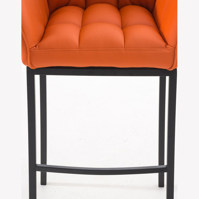 Barhocker Damaso B mit 4-Fuß Gestell - orange - InfinityMarket