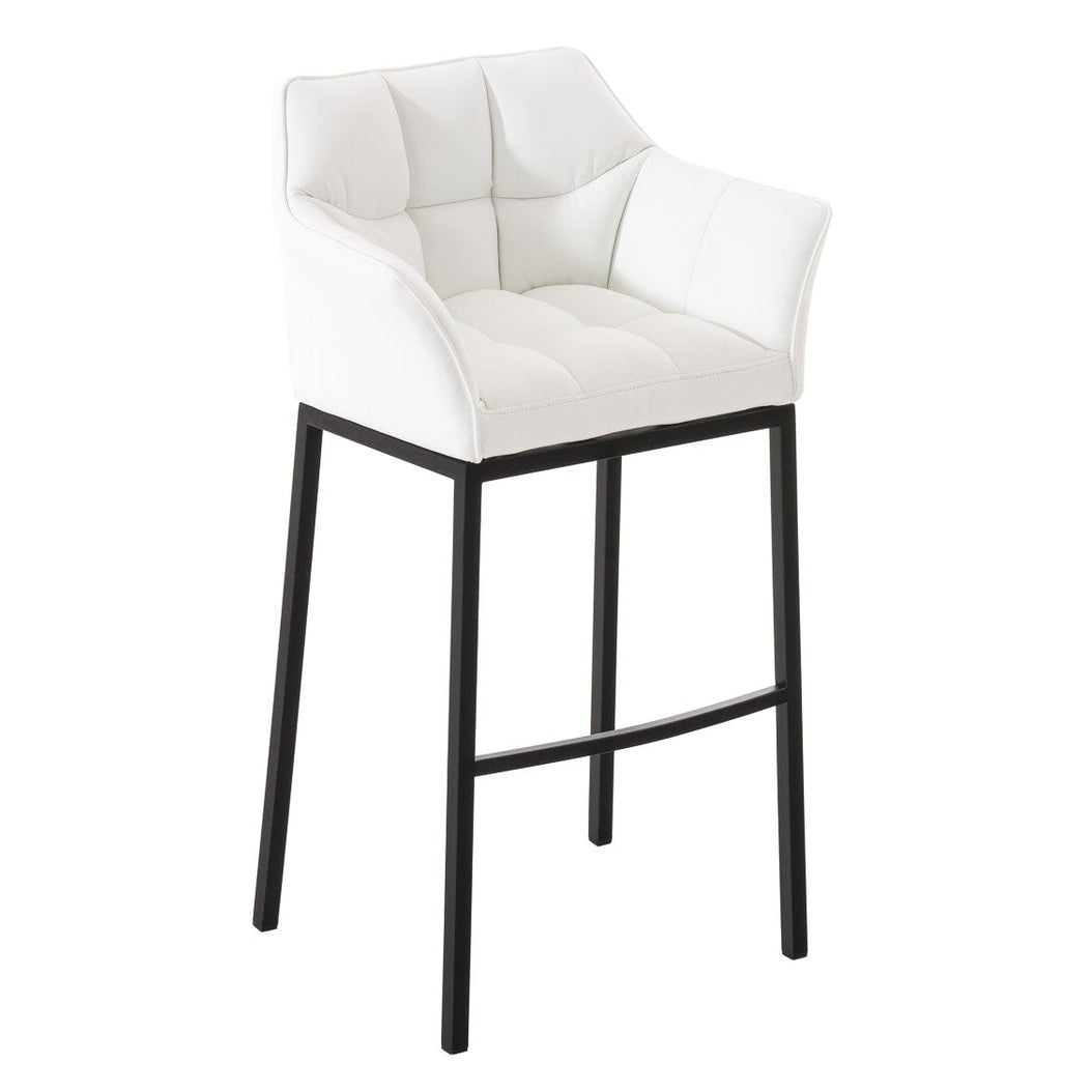 Barhocker Damaso B mit 4-Fuß Gestell - weiß - InfinityMarket