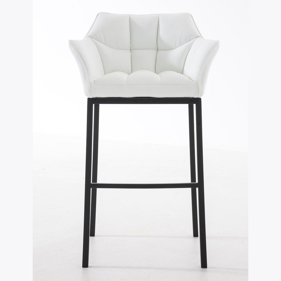 Barhocker Damaso B mit 4-Fuß Gestell - weiß - InfinityMarket
